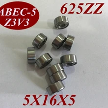 50 шт. низкий уровень шума 625 ZZ 625ZZ 625Z 625-ZZ 5X16X5 мм радиальный шарикоподшипник микро миниатюрный небольшой подшипник двигателя