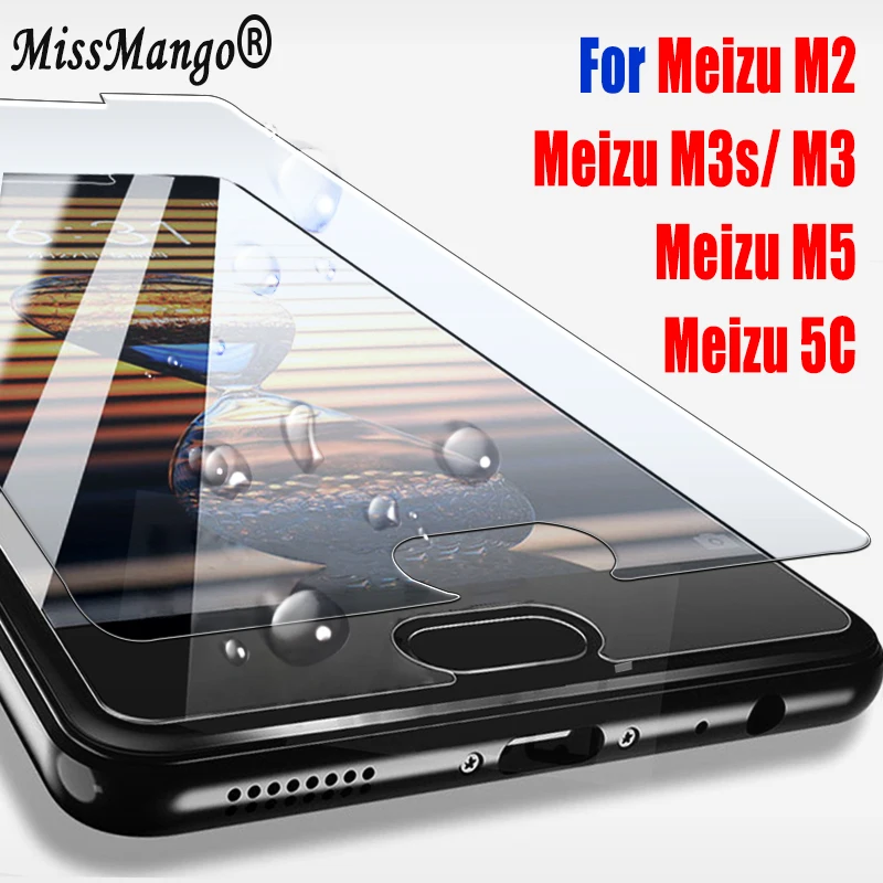 

For meizu m5c glass For meizu m5 glass tempered 9 H 2.5D screen protector M2 M3/M3S M5 5 C protective glas M 2 3/3s 5 case film