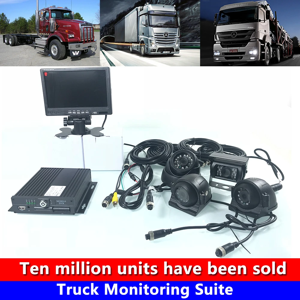Sd-карта 4 канальный аудио и видео вход 720 P грузовик набор для мониторинга легковом автомобиле танкер/шины от производителя, оптовая продажа