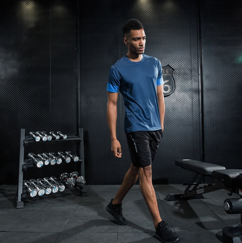 2020 Professional Mens Sport Running Shirt Quick Dry Short Sleeve