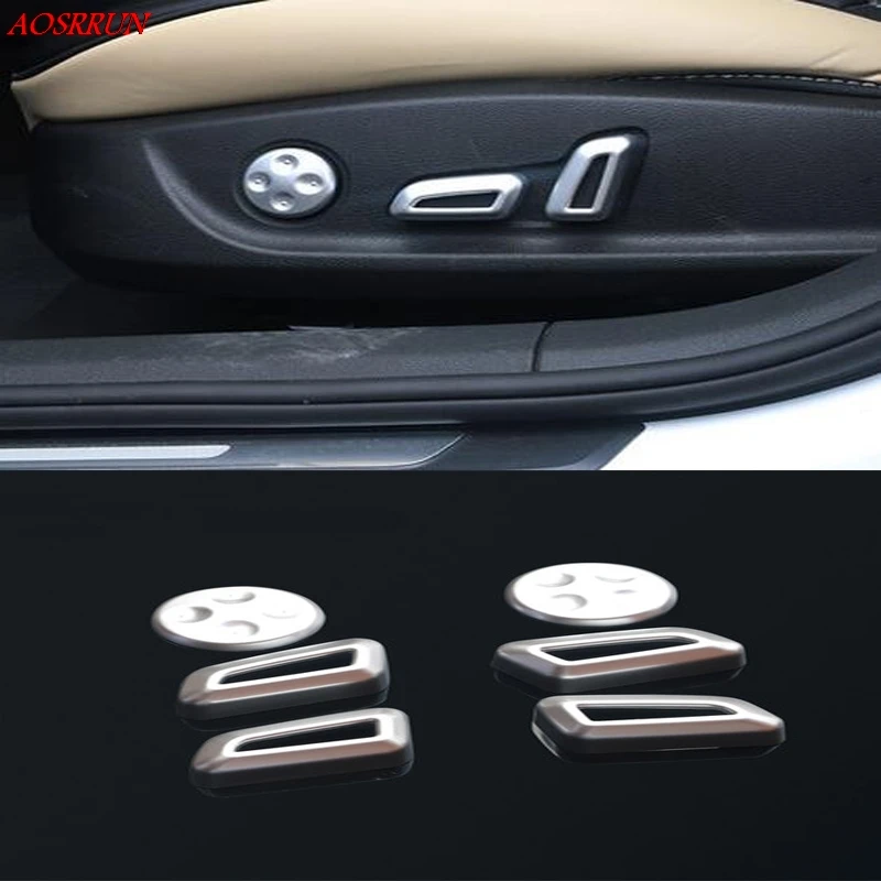 6 pcs Car styling Abs chrome car seat adjustment buttons dedicated