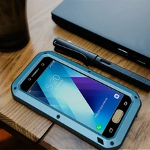 LOVE MEI металлический алюминиевый чехол для samsung Galaxy A3 A5 мощный армированный уличный и анти-синий светильник из закаленного стекла