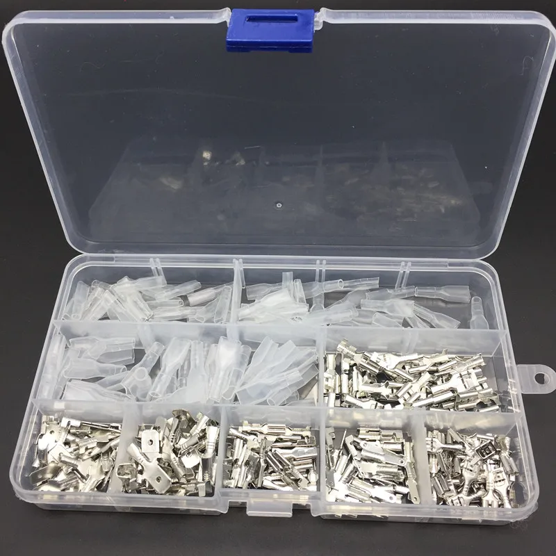 

270pcs 2.8/4.8/6.3mm Insulated Electrical Wire Crimp Terminal Spade Connector Assortment Set