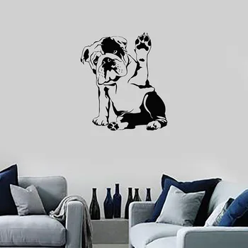 

English Bulldog Dog Pet Veterinary Grooming Salon Vinyl Wall Stickers Mural Room Decal Home Decor living room Art Poster J042