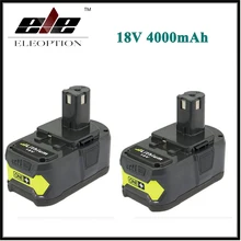 High Capacity 2x P108 18V 4000mAh Li-Ion For Ryobi RB18L40 P300 P400 Rechargeable Power Tool Battery Ryobi ONE+