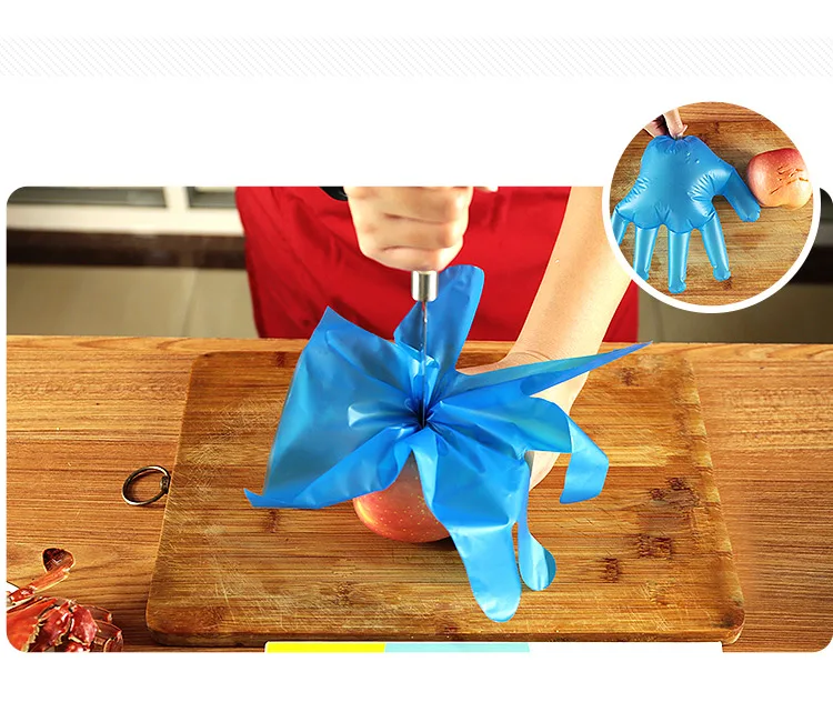 100pcslot Disposable Gloves Thick Food Grade TPE Plastic Protective Gloves for Home Family kitchen Catering industry Working (8)