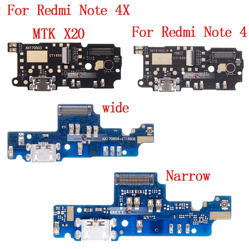 

USB Charging Port Dock Plug Jack Connector Charge Board Flex Cable With Microphone For Xiaomi Redmi NOTE 4 / Redmi NOTE 4X