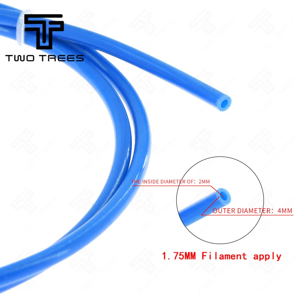 3D Bowden трубки из фторопласта трубки XS Серия 1 м+ 1 шт. Быстрый фитинг+ 1 шт. прямой Пневматический фитинг Push 1,75 мм нить 3D принтер Часть