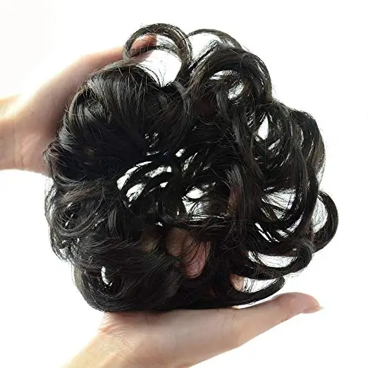 Similler-Bun De Cabelo Sintético, Elástico Donut Cabelo, Fibra De Alta Temperatura, Chignon Bun, Extensões De Cabelo, Acessórios Do Casamento