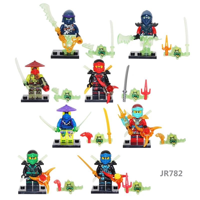 

Ninja Kai Jay Zane Cole Lloyd Carmadon With Tornado Motorcycle Compatible With LegoINGlys Ninjagoes figures Building Block Toys