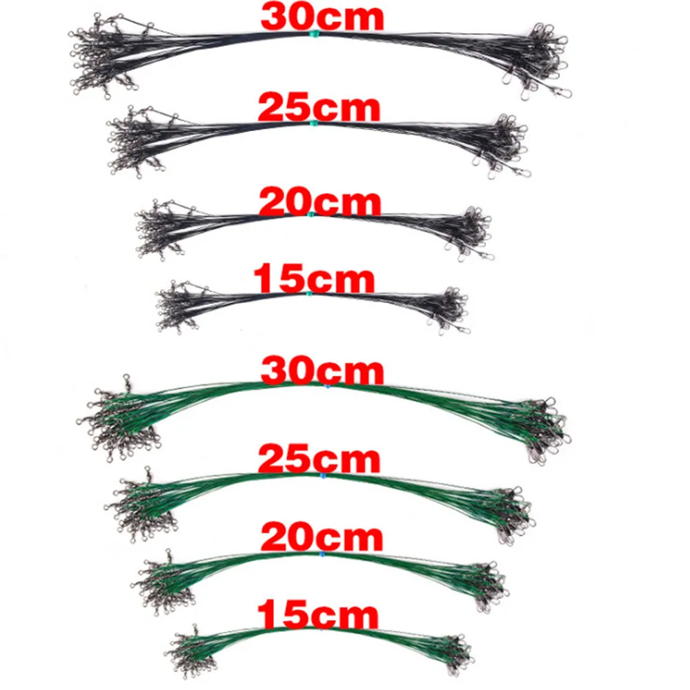 30 шт./лот, противоукусная стальная рыболовная леска, стальной провод, лидер с поворотным олта, рыболовный аксессуар, свинцовый поводок, рыболовный поводок, проволока