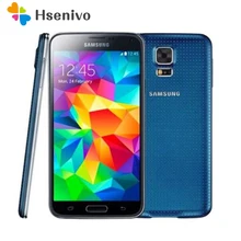 Samsung s5 remodelado-original samsung galaxy s5 telefone móvel i9600 g900f telefone 5.1 polegada wifi gps 16mp câmera gps telefone