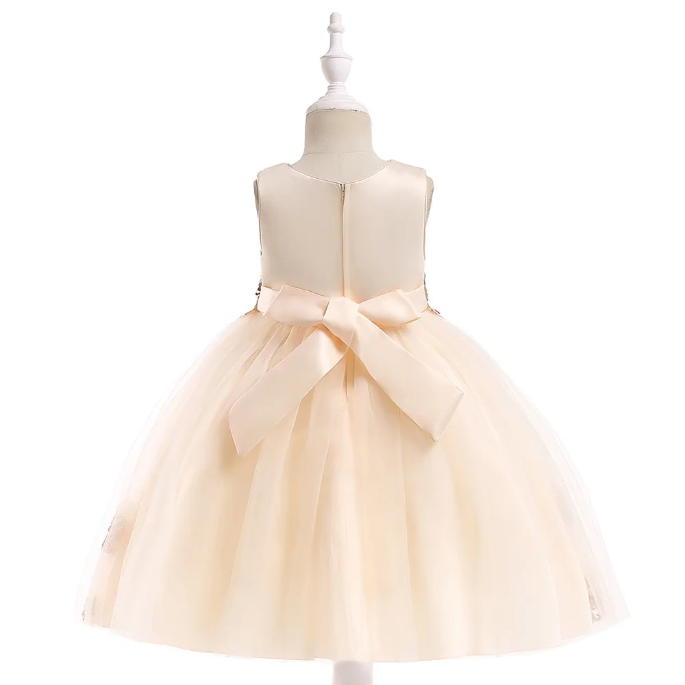 Платье для девочек для причастия; платье без рукавов с блестками; юбка принцессы с цветочным рисунком для девочек; платье для свадьбы