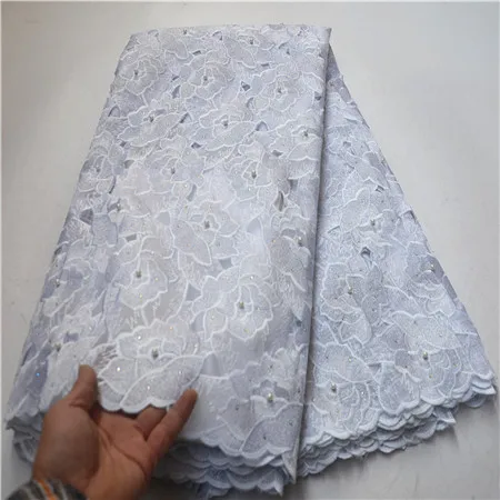 

African Lace Fabric 2019 Embroidered Organza Lace Fabric Bridal High Quality French Tulle Lace Fabric For Women Wedding PSA598-1