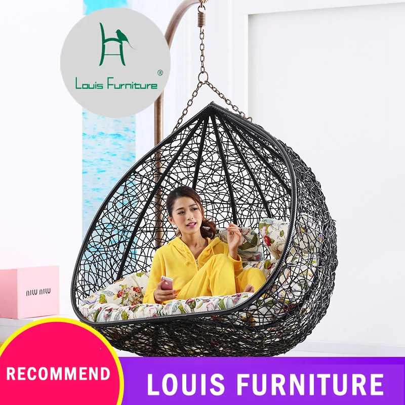 Кресло качели Louis fashion для внутреннего дворика подставка из ротанга взрослых