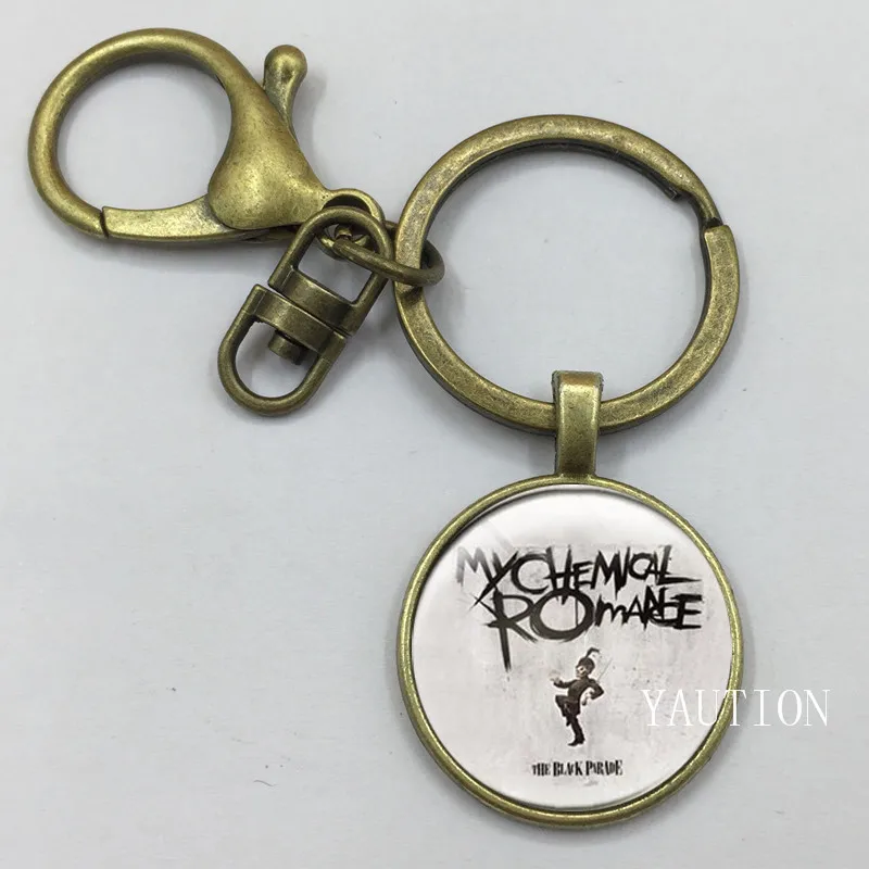 Стеклянный кабошон подвеска Тибет My Chemical романтика рок группа цепочка брелок