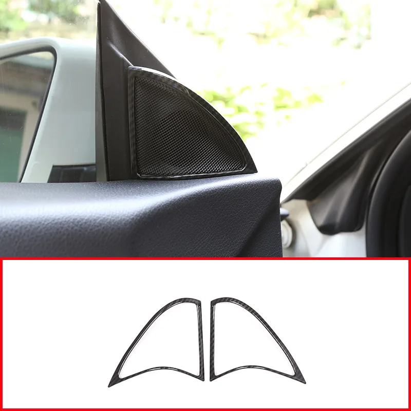 

2pcs Carbon Fiber ABS Chrome Door Speaker Frame Trim For Mercedes Benz CLA 200 220 260 W117 C117 2015-2018