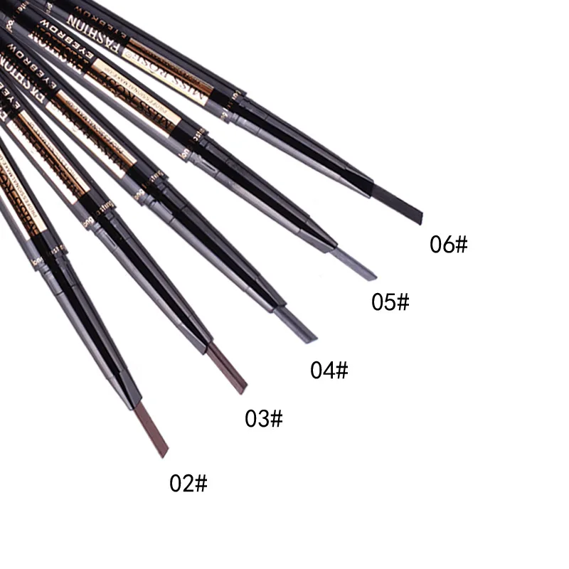 MISS ROSE, двухсторонние водостойкие карандаши для увеличения бровей, гладкие пигменты, стойкие, черные, коричневые, брендовые, для бровей, ручка для макияжа