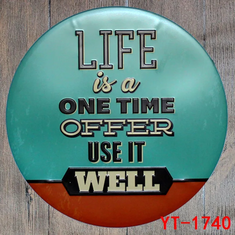 30X30CM Life Use It Well Vintage Home Decor Tin Sign for Wall Decor