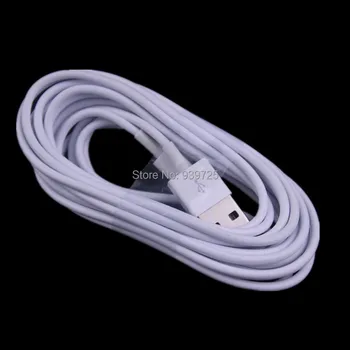 

500pcs/lot 3M 10FT white color usb data charger cable Accessory Bundles for mobile phone free shipping