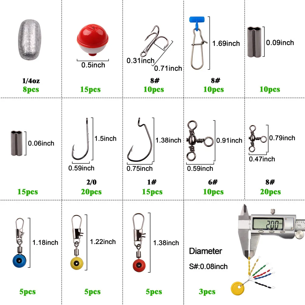 201 шт./кор. коробка для рыболовной снасти приманки комплект включает в себя стопор для поплавка космические бобы рыбацкие крючки плавающий шар 3 way Вертлюги свинца грузило, высокое качество