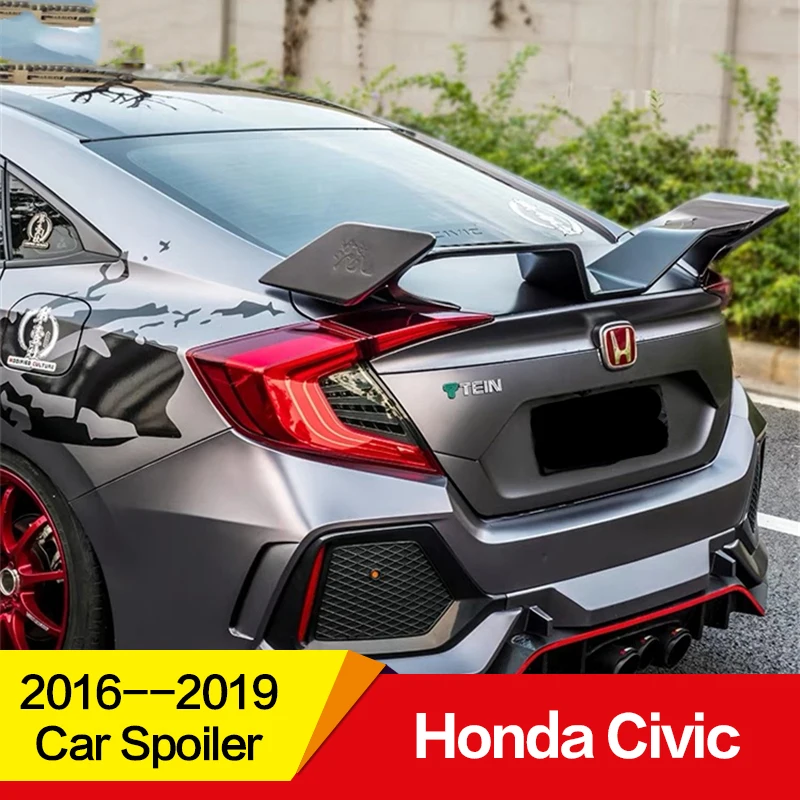 Использовать для Honda Civic спойлер civic 17 18 19 лет заднее крыло Чайка стиль спортивный спойлер, аксессуары применение герметика