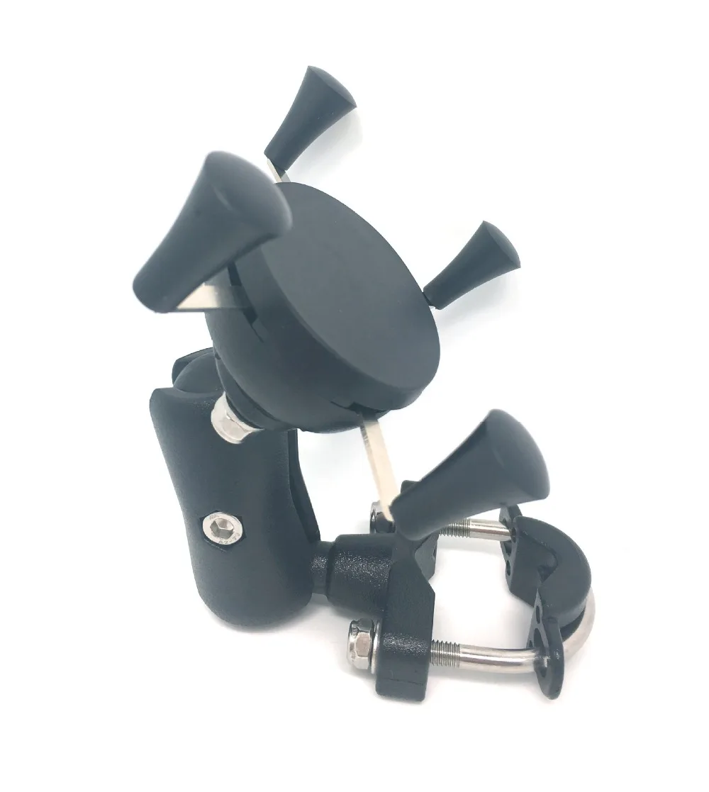 Motorcycle Bicycle Handle Bar Rail Mount Bar Mount Clamp Phone Holder Stand for 4 6 inch Cell