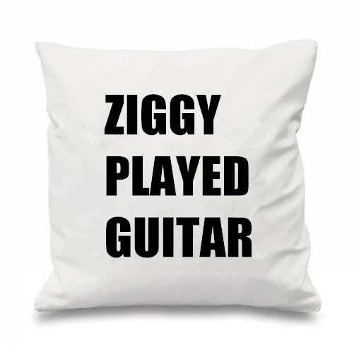 Hot David Bowie Fodera Per Cuscino David Bowie Ziggy Suonato Chitarra Stardust Tiro Federa Lettera Divano Cuscini Custodie Regalo 18 "X 18"