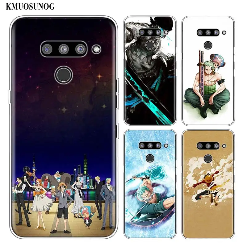 

Silicone Soft Phone Case One piece Zoro for LG K50 K40 Q8 Q7 Q6 V50 V40 V30 V20 G8 G7 G6 G5 ThinQ Mini Cover