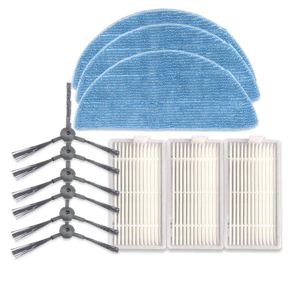 

Adoolla 6 Side Brushes +3 Filter + 3 Rags Cleaning Kit for ILIFE V5SPRO V50 V5S