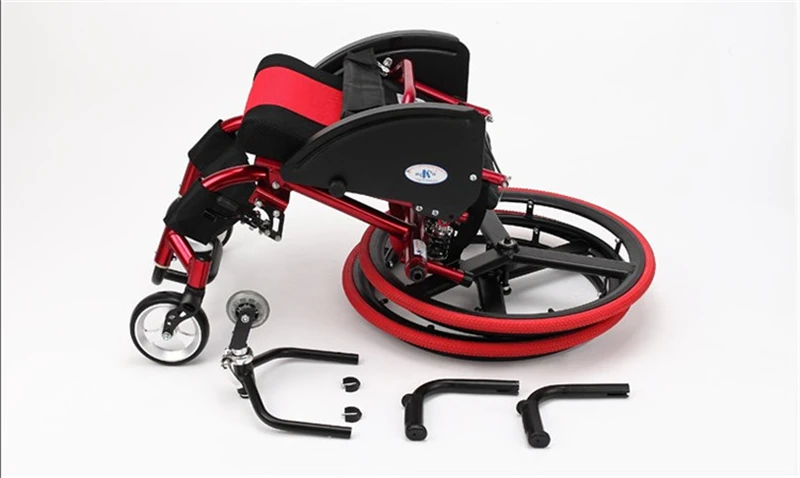 China power assist adult modern big wheel ultra lightweight folding sport manual wheelchair with 24 inch inflatable wheels5