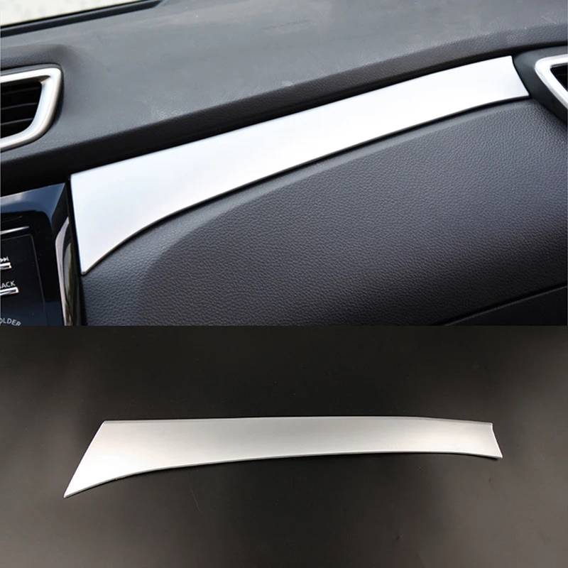 

ABS Matte Center Console Glovebox Decoration Sequins Strip sticker fit for qashqai j11 X-trail T32 2015 2016 17 Car Accessories