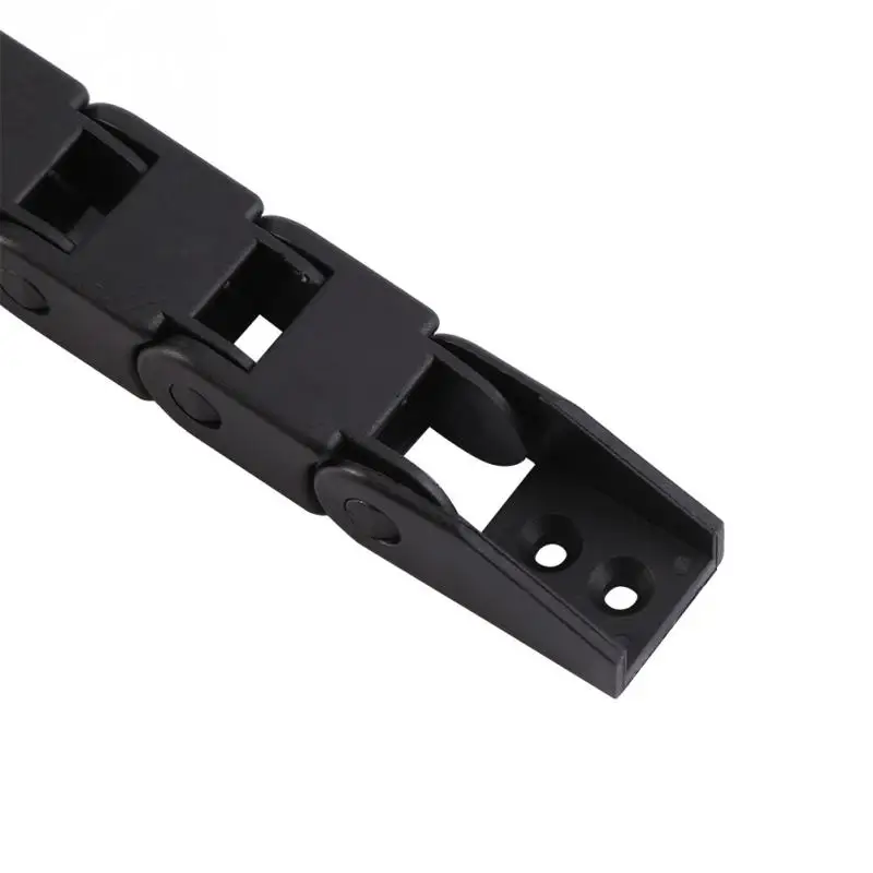 Cable Carrier R28 Cable Drag Chain Wire Carrier 10 * 10mm 14 * 17mm L1000mm with End Connectors for CNC Router Machine Tools Black