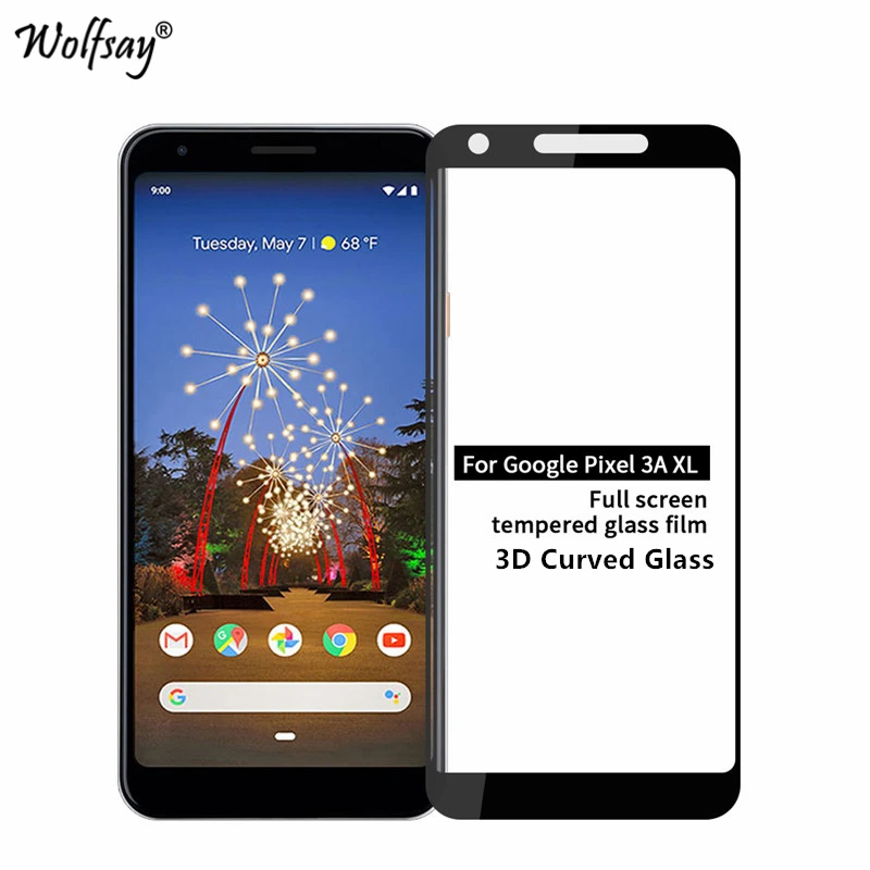 3D Curved Glass For Google Pixel 3A XL Screen Protector Tempered Glass For Pixel 3A XL Full Glue Phone Glass For Pixel 3AXL Film