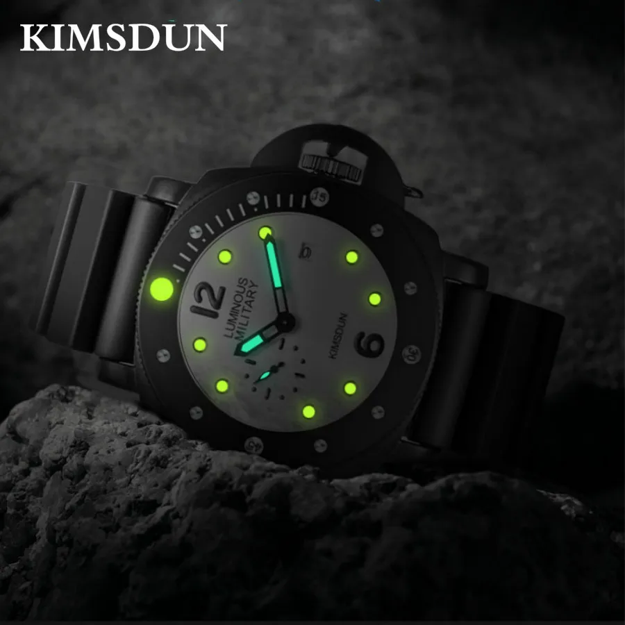 Топ бренд класса люкс KIMSDUN Модный Резиновый Ремешок кварцевые мужские часы в повседневном стиле Дата деловые мужские наручные часы Часы Montre Homme
