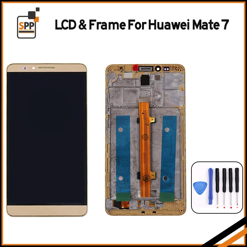 

LCD For Huawei Mate 7 LCD Display screen 100% Tested With Touch screen Assembly Replacement With Frame Free Shipping