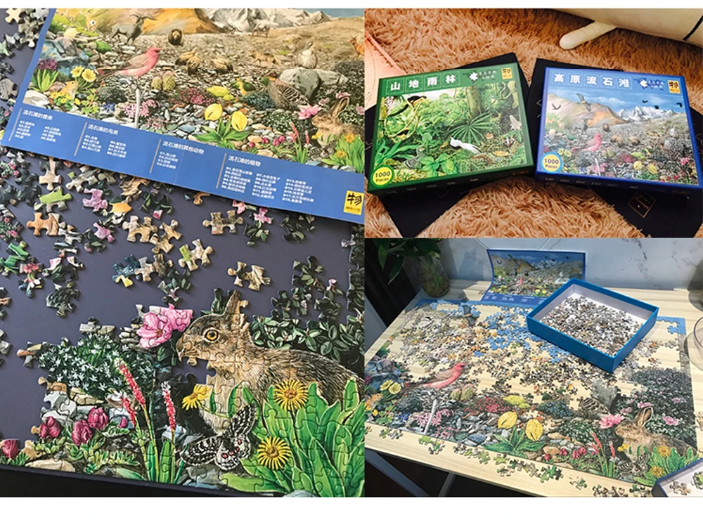 MOMEMO The Montane Rain Forest paper Puzzle 1000 шт. оригинальные изысканные ручные окрашенные Пазлы экосистемы головоломки игрушка в подарок