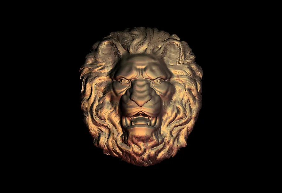 

L186, round 3d Lions Relief Sculpture Model CNC router milling engrave STL file