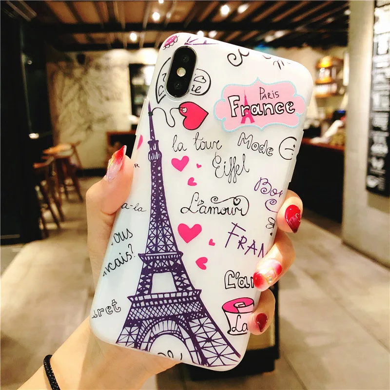 KIP7P1152E_1_Flowers Pattern Soft TPU Case for iPhone 7 Plus