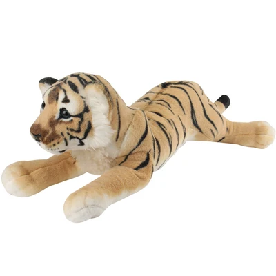 Большой 60 см реалистичный лежащий лев, леопард, кукла-Тигр мягкая плюшевая игрушка, игрушка для декорирования квартиры подарок на день рождения h2905 - Высота: 60cm yellow tiger