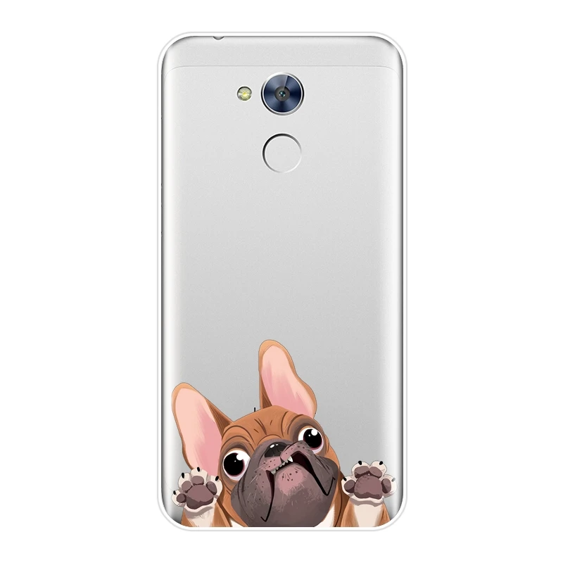 Чехол для телефона силиконовый Huawei Honor 4C 5C 6C 6A Pro мопса французского бульдога