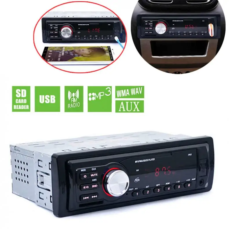 

5983 Car In-Dash Stereo Audio FM Aux Input Receiver SD USB MP3 WMA Radio Player 1 DIN
