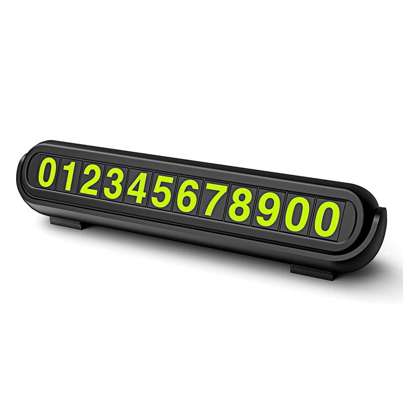 Temporary Car Parking Card with Aromatherapy Telephone Number Card Night Light Car Styling Phone Number Card Hidden Number Plate