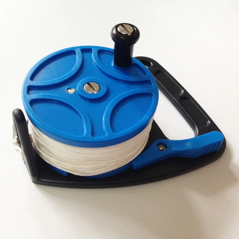 

270feet / 83M dive reel with handle Blue ABS safety reel frame SEAGEAR