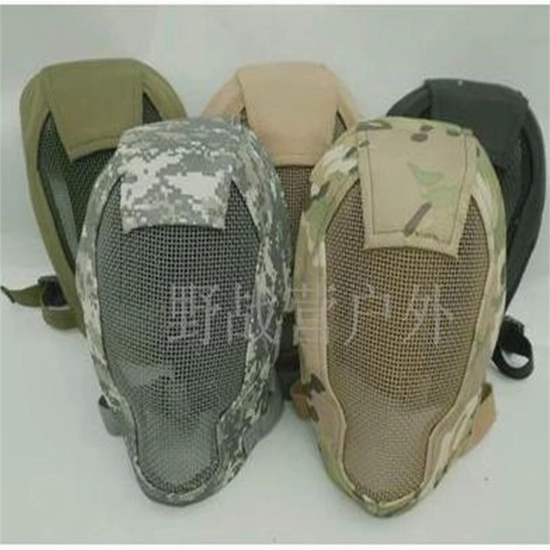 

Full Face Airsoft Safety Mesh Adjustable Mask Protective for Sport Outdoor BB Gun Paint Ball High Quality 6 Color Available