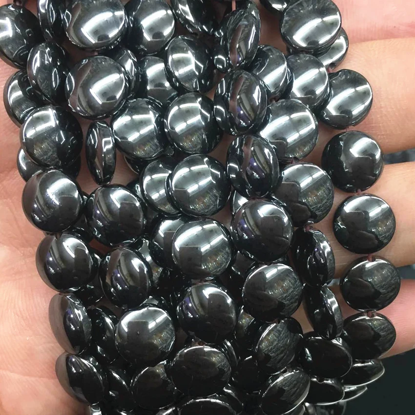 

Wholesale price 4 style natural black nomagnetic hematite bicone abacus coin wheel loose beads new jewelry findings 15inch B225