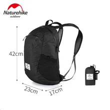NatureHike Outdoor Travel mountaineering Backpack Waterproof Sport Bag Folding Ultralight Hiking Rucksack 18L
