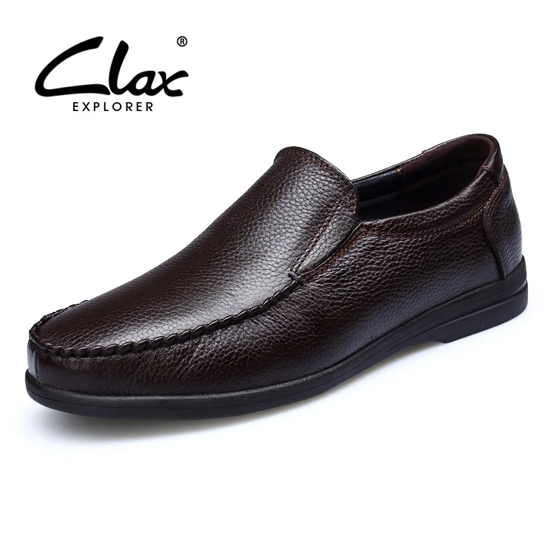 

CLAX Mens Moccasin Summer Autumn Casual Leather Shoes Male Genuine Leather Loafers Boat Shoe chaussure homme Plus Size