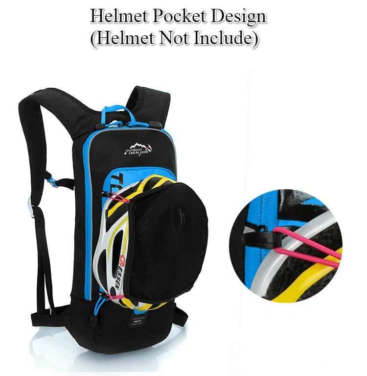 Best Men Waterproof Bicycle Backpack Women MTB Bike Riding Bag Nylon Cycling Hiking Climbing Hydration 6L Backpack With 2L Water Bags 11