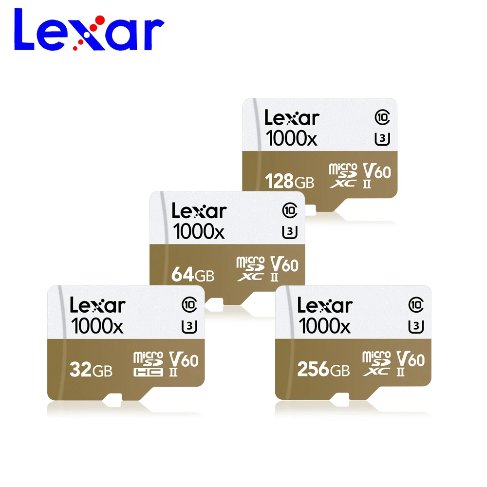 Lexar micro sd карта 1000x UHS II памяти 128 ГБ 32 256 64 г Популярные карты для смартфонов/камера